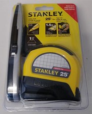 Stanley STHT72600 25' LeverLock 1" Tape Measure With Auto Blade Lock  Knife