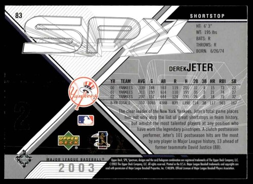 2003 SPX SP New York Yankees New York Yankees #83 R26 - Picture 2 of 2