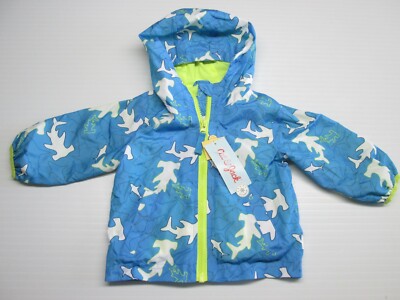 CAT & JACK Boy Toddler Wind Water Resistant Jacket Size 12M Hamershark 