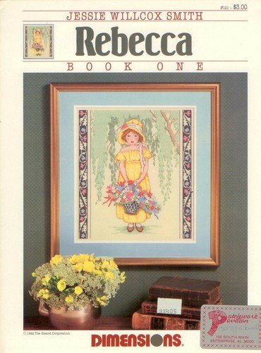 Rebecca Cross Stitch Pattern - Jesse Willcox Smith - Dimensions - Historic Girl