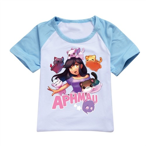 APHMAU girls' short sleeved T-shirt and sweatpants set suitable for ages 5-13 - Picture 23 of 25