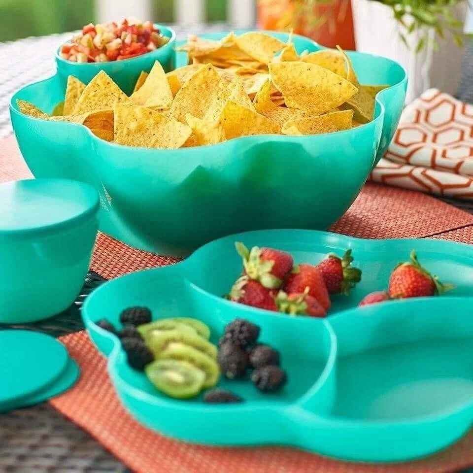 Clear Plastic Serving Bowls With Lids, Party Snack or Salad Bowl, Chip Bowls,  Snack Bowls