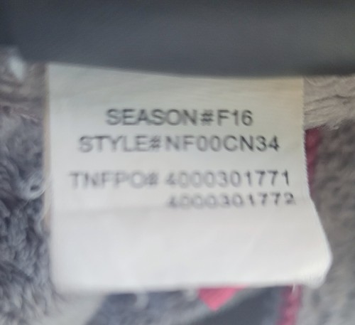 THE NORTH FACE Girl's Size Large 14-16 Osolita Jacket Gray W/Purple Embroidery - Picture 9 of 10