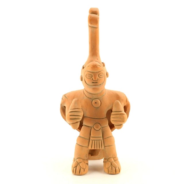 Fertility Statue Hand Crafted Fired Earthen Clay Sculpture Mexico 93/4