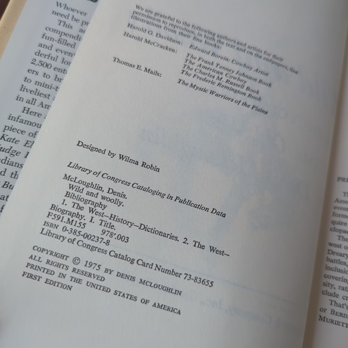 Wild & Woolly by Denis McLoughlin (HC 1975 1st Ed) Encyclopidia of the Old West - Picture 2 of 5