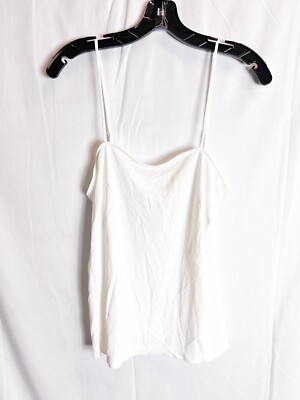 Akris White womens tank top shirt pullover w straps