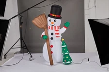 LEADZM 6.2FT Christmas Inflatable Decoration, Inflatable Snowman Holding