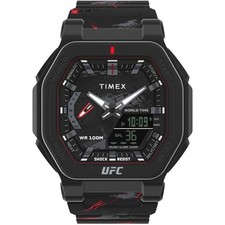 Timex Men's Watch UFC Colossus Quartz Ana-digi Black Dial Resin Strap TW2V85300