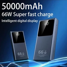 Super Fast 50000mAh 66W Portable Charger Power Bank For Android & iPhones Travel