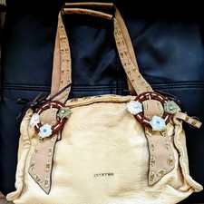 Womens Y2K Vintage Soft Italian Cream Tan Lea...