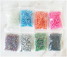 Mixed Lot Bulk Glass Seed Beads Size 6/0 Assorted Colors 120g Jewelry Presorted