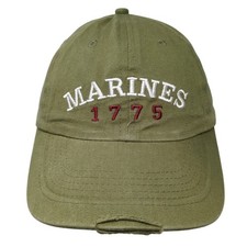 US Marines 1775 Strapback Baseball Cap Green OS Adjustable Distressed Cap King