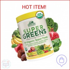 Country Farms Organic Super Greens Apple Banana Flavor, 50 Organic Super Foods,