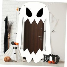 Halloween Porch Banner Halloweens Hanging Decoration Spookys Door Banners Ghost