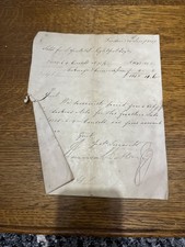 1847 Lightfoot Handwritten Receipt Watson Hull Victorian Ephemera Poor Condition