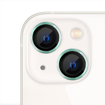 For iPhone 14 Plus Camera Lens Tempered Glass Screen Protector Metal Ring 6.1 in