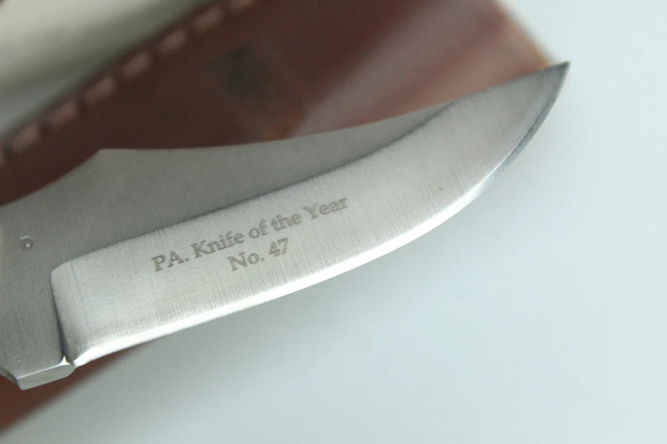 Cuchillos para caballos ciegos NRA PA edición limitada #47 hoja fija cuchillo de caza mango de ciervo Foto 3 de 4