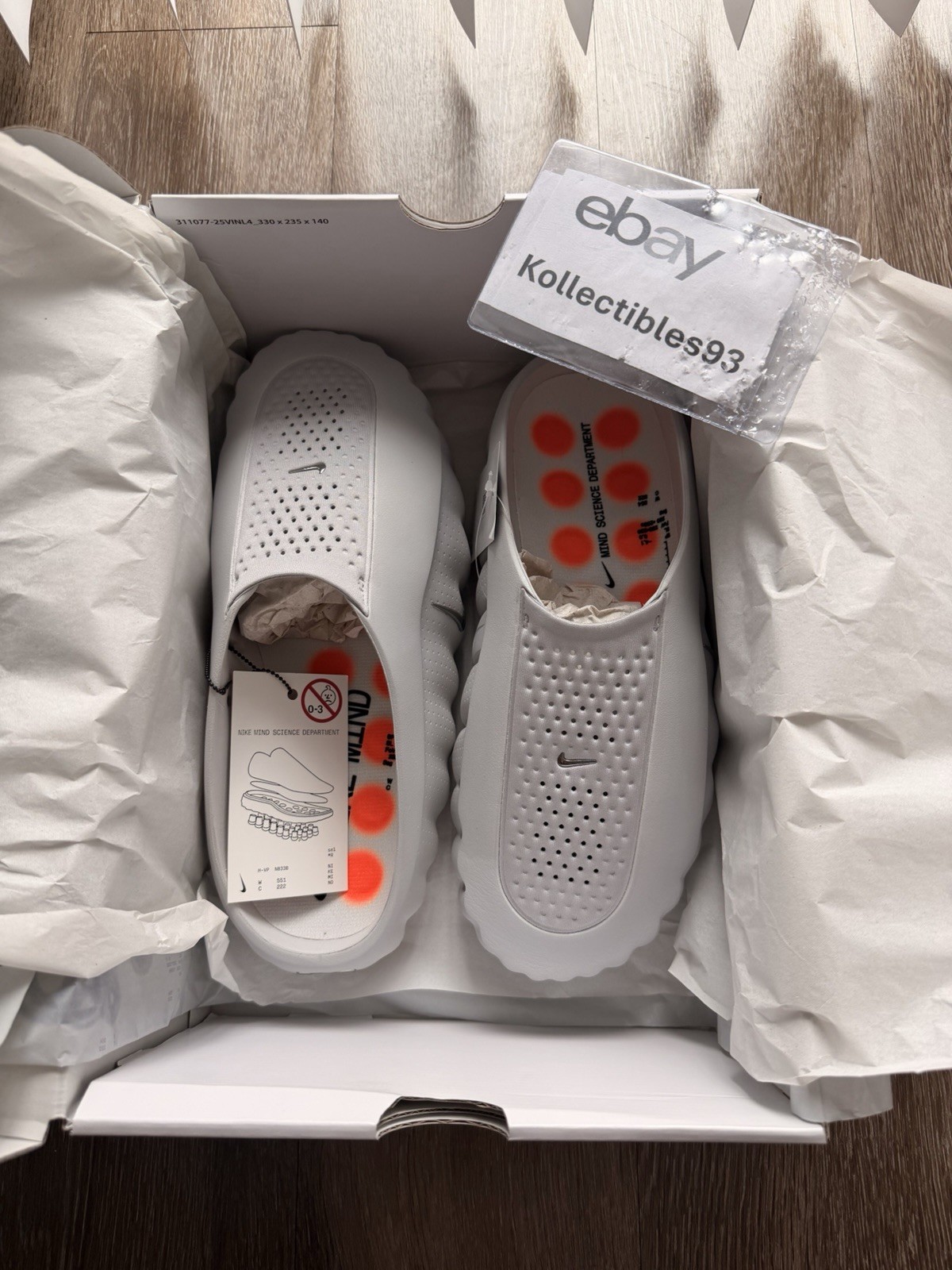 Nike Mind 001 Slide Light Smoke Grey (Women's) Size 12W / 10.5M Brand New