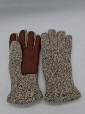Rare Vintage LL Bean Sta-Soft Deerskin Wool Knit Gloves Medium, Freeport Maine 