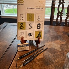 Speedball Textbook For Pen Lettering 20th Ed. PB 1972. Plus 3 Pens/box Of Tips