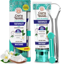 Hydroxyapatite Toothpaste, SLS & Fluoride Free, Whitening Toothpaste with Tongue