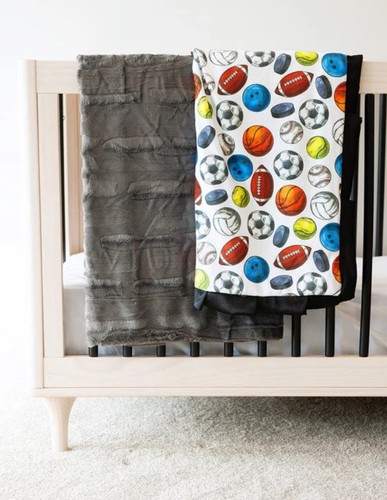 Minky Couture Luxurious Silky, Adult 50x60 Sorbet Charcoal Gray Blanket New - Picture 5 of 6
