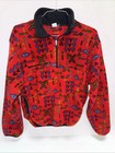 Vintage Perigee Fleece Pullover Mens Medium Red Aztec Geometric Made USA 90s