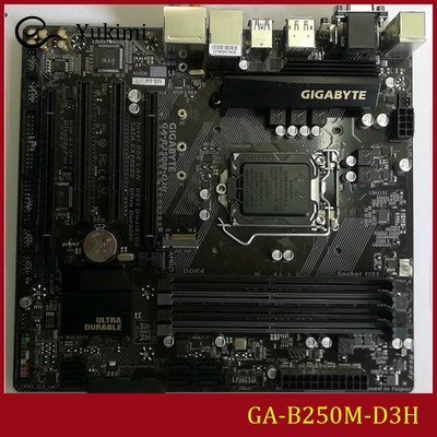 FOR GIGABYTE GA-B250M-D3H DDR4*4 64GB VGA DVI-D DisplayPort Ｍotherboard Test OK