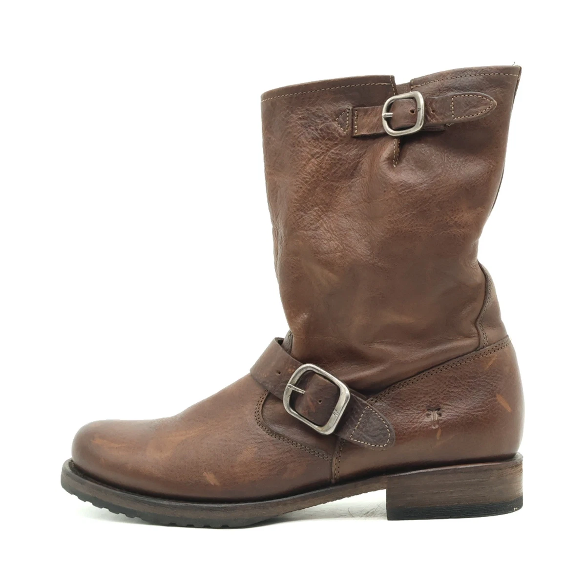 Stivali Frye Donna 8r In Pelle - Modello Cognac, Tacco Cuoio, Suola Resistente All'Olio - Taglia 40 EU