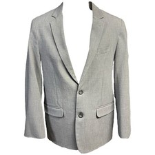 CHAPS Boys 16R Blazer Medium Grey Single Breasted Classic Tailored 2-Button
