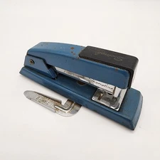 Vintage Swingline Stapler Cub 5" Blue Model Retro Office Decor MCM Made in USA