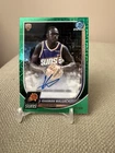 2025-26 Bowman Chrome Mega Khaman Maluach Green Mojo Refractor Auto #85/99