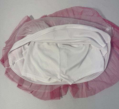 Nick Jr Paw Patrol Tulle Skort Pink Ombre Skirt Shorts Glitter Lace Girls 4T - Picture 7 of 11