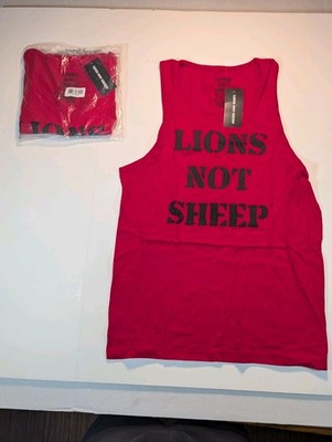 Lions Not Sheep Mens Tank NWT Medium