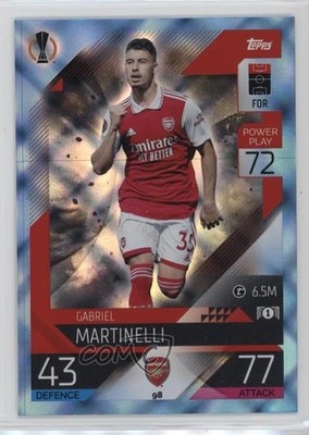 2022-23 Topps Match Attax UEFA Club Competitions Crystal Gabriel Martinelli 1a7j