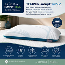 TEMPUR-Adapt  Pillow Collection  Adapt  ProLo  White Blue / Queen
