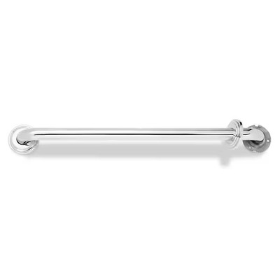 Keeney 12 in x 1.25 in Polished Stainless Grab Bar w/ Designer Flange 1900PS-DF1