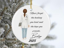 Personalized Doctor Christmas Ornament 2025 - Custom Keepsake Gift