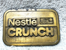 Nestle Crunch Real Chocolate Candy Bar Buckle Hit Line USA Made Solid Heavy