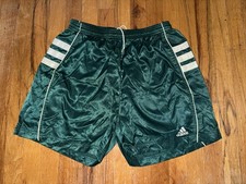 Adidas Nylon Shorts Vintage 80  S LARGE Sprinter Shiny Satin Retro Glanz