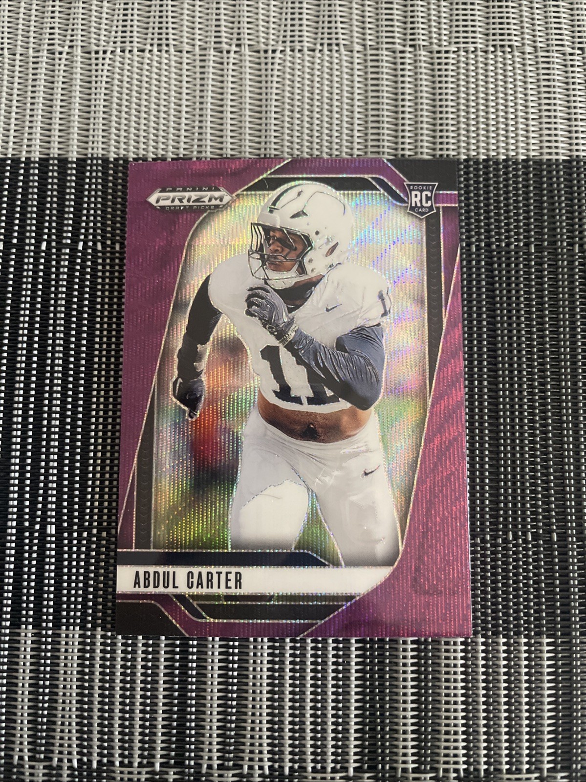 2025 Prizm Draft Picks ABDUL CARTER Rookie Purple Wave Prizm #102