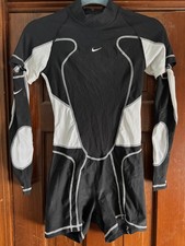 Nike Womens Medium One Piece Track Racing Suit Detachable Sleeves Dri-fit