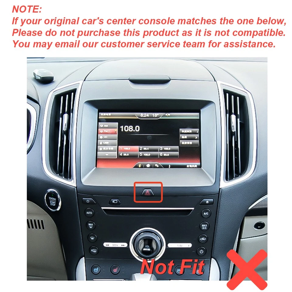 Para Ford Edge 2015-2020 Apple Carplay 9" Android 15 Radio Coche Estéreo GPS 2+32GB Foto 3 de 4