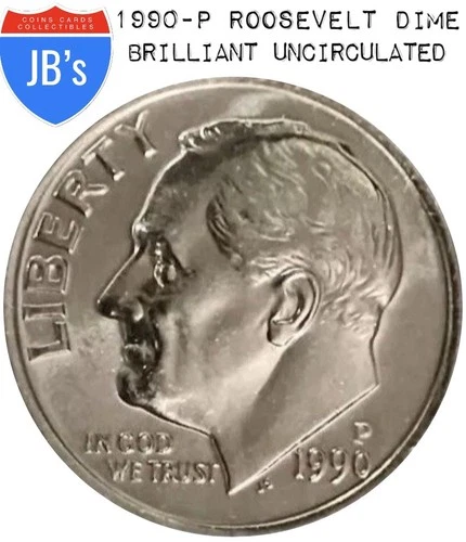 1990-P Roosevelt Dime 10c - BRILLIANT UNCIRCULATED (BU)