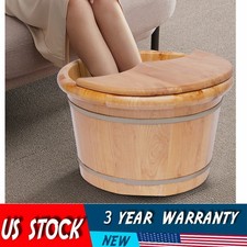Wood Foot Bath Basin Feet Relax Massage Barrel Health  Beauty Spa Bucket Home