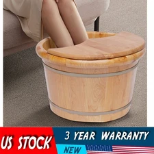 Wood Foot Bath Basin Massage Barrel Health and Beauty Feet Relax Spa Bucket Kit