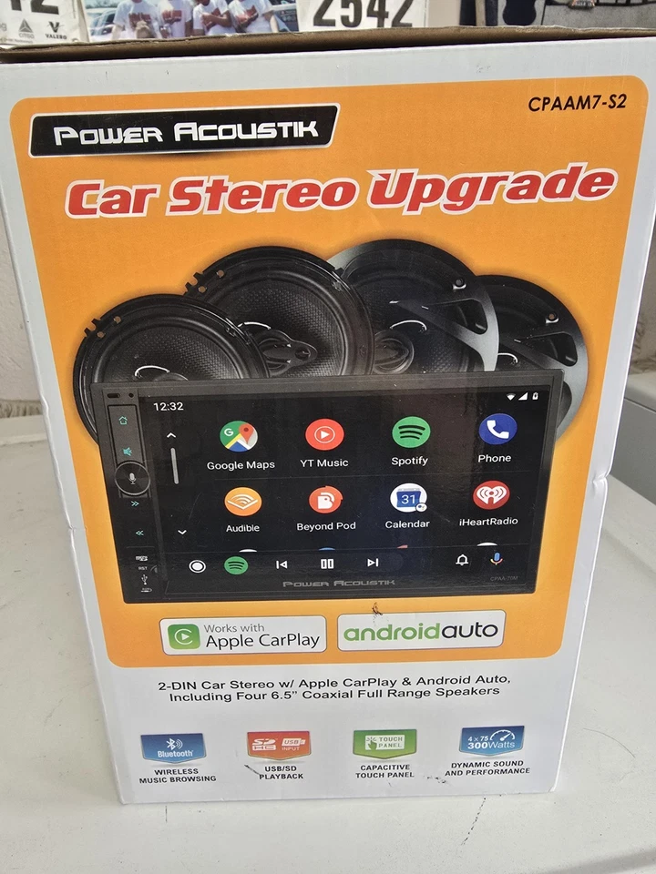 NEW Power Acoustik Complete Stereo Upgrade Kit W/Car Play Android Auto CPAAM7-S2 - Image 2 of 3