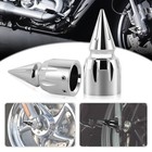 2 PCS Waterproof Chrome Front Axle Nut Covers Accessories For Dyna 2008-later