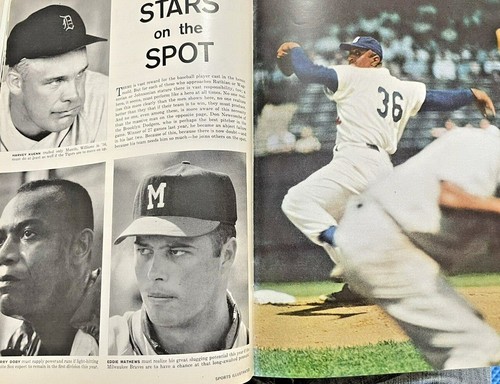 Lot (10) 1957 Sports Illustrated Wally Moon Ted Williams Mantle Rare Babe Ruth - Picture 10 of 12