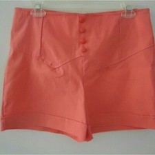 DGNY Stretch Close Fit Shorts Apricot Color Size Large USA Made